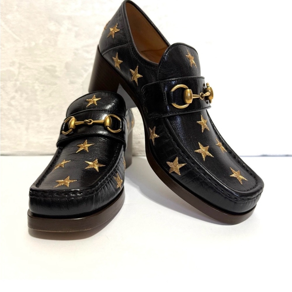 Gucci Horsebit Vegas Loafer Embroidered Stars Loafer Saks Exclusive 39.5 BNWT - Picture 2 of 9